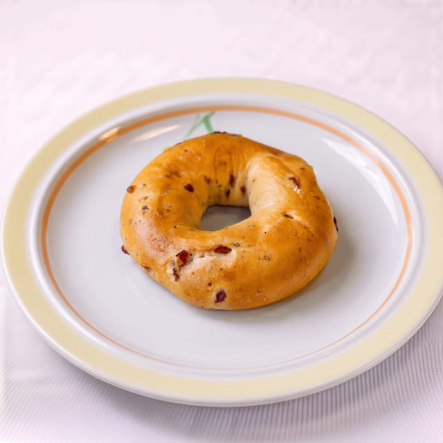 Bagel with Cinnamon Raisin Cream Cheese.